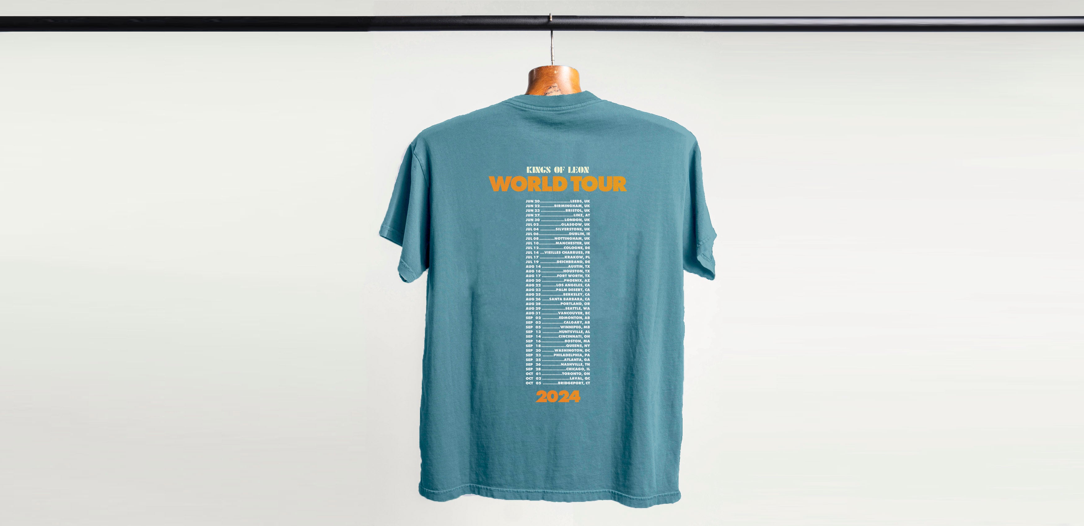 CWPHF World Tourback Tee (Aqua)